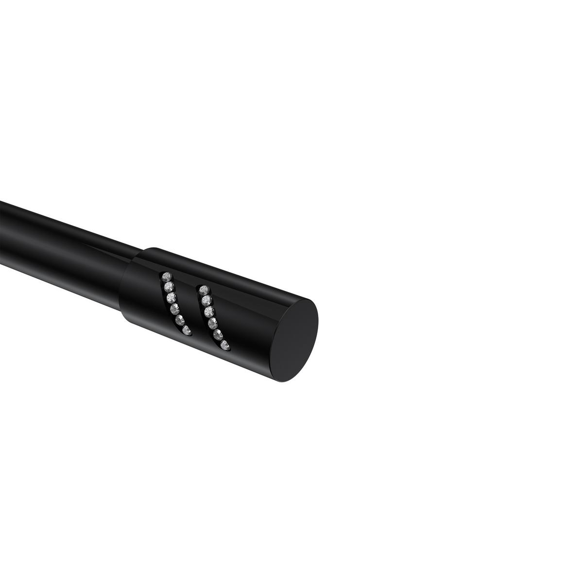 ENDSTÜCKE FÜR GARDINENSTANGEN 20 mm Ø, Zoena Schwarz, Packung 2 Stück - Schwarz, Metall (5.5/2.5/2.5cm) - INTERDECO