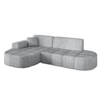 ECKSOFA Ottomane Links LIVO-L1 - 252x173x79,5 cm Grau - Grau, Holzwerkstoff/Textil (252/173cm) - ALTDECOR