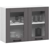 HÄNGESCHRANK Weiß, Graphit Grau 58/80/30,5 - Weiß/Grau, Holzwerkstoff (80/58/30cm) - RAUMHIRSCH FURNITURE