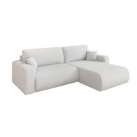 ECKSOFA mit Schlaffunktion Ottomane Rechts BERY-L 276x193x88 Weiß Bouclé - Schwarz/Weiß, Holzwerkstoff/Kunststoff (276/193cm) - ALTDECOR