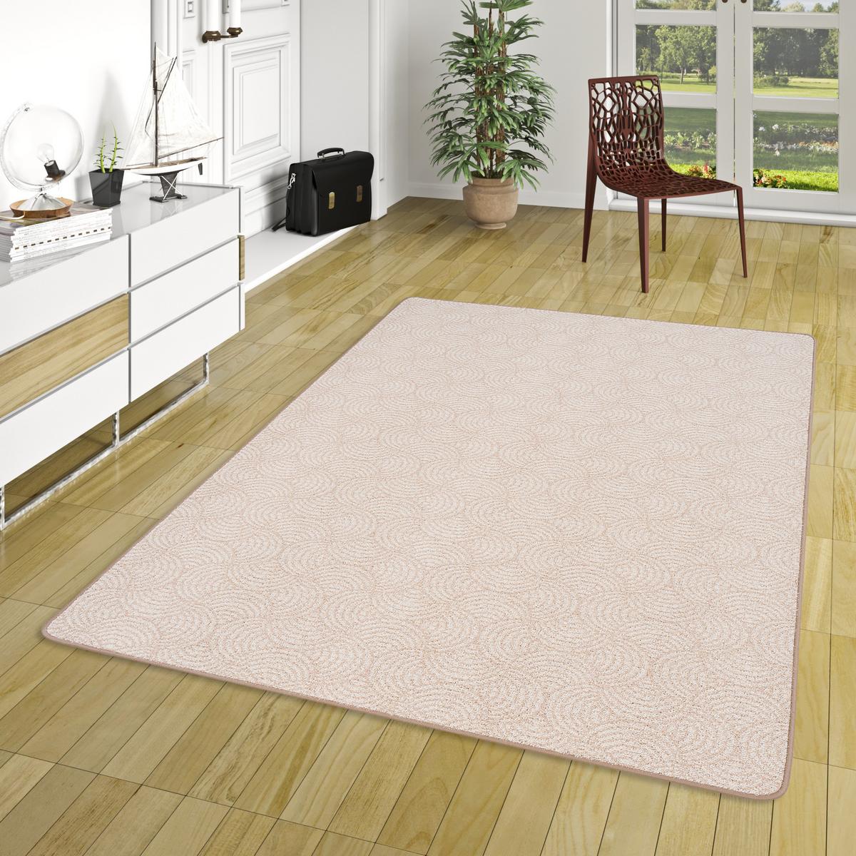 FEINSCHLINGE DESIGNER TEPPICH CIRCLE - Beige, Textil (133/133cm) - Snapstyle
