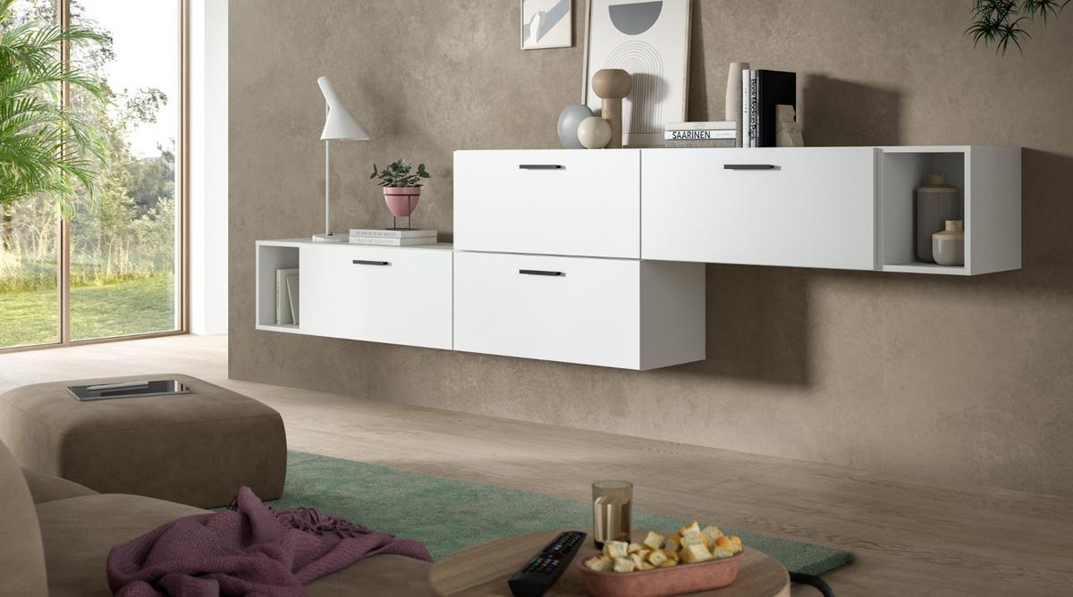SIDEBOARD weiß 277 cm, Kommode mit Soft-Close - Schwarz/Weiß, Holzwerkstoff/Kunststoff (277/65/34cm) - Inn.Furn