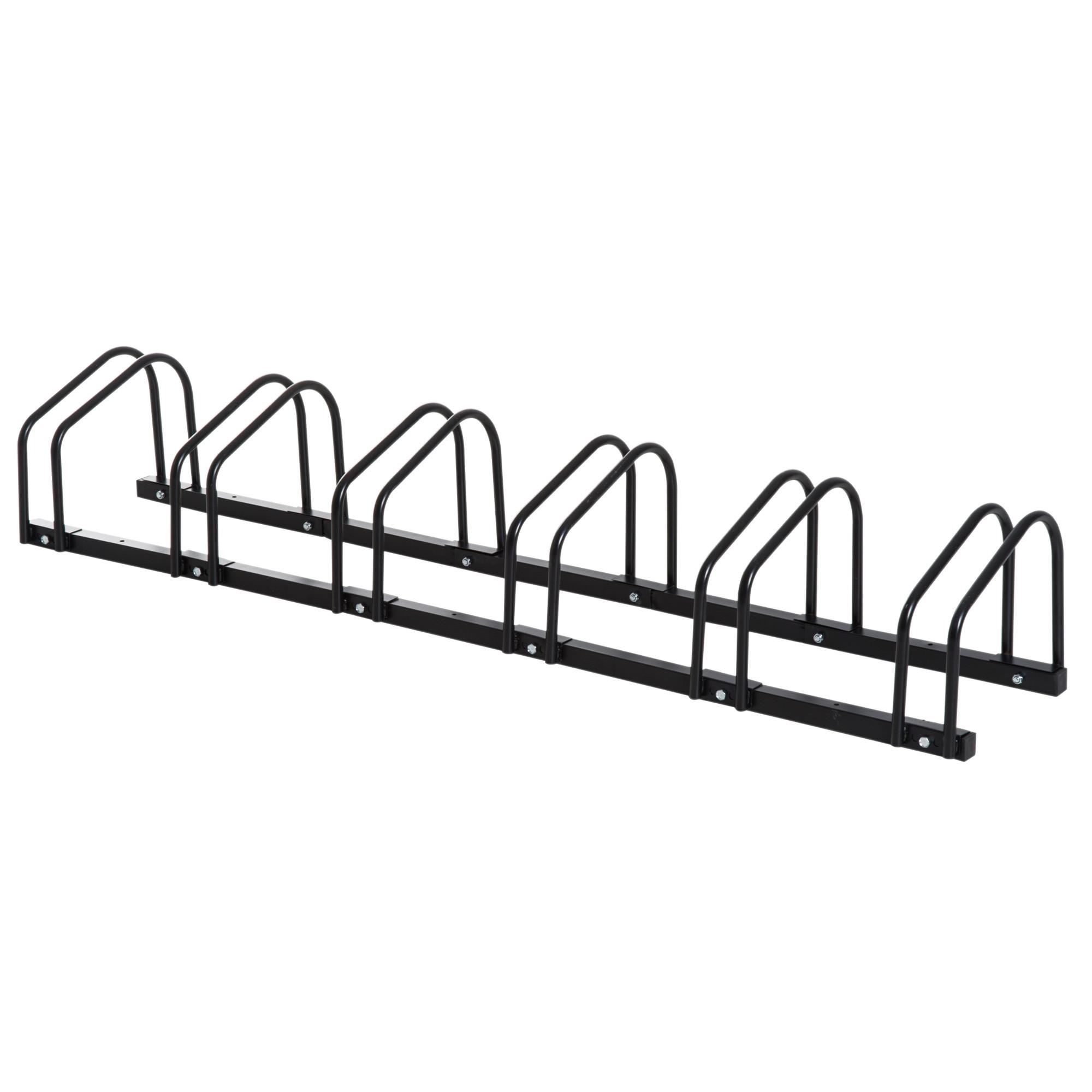 FAHRRADSTÄNDER Aufstellständer Radständer Mehrfach Bike bis 6 Fahrräder Stahl - Schwarz, Metall (33/27/179cm) - HOMCOM