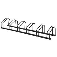 FAHRRADSTÄNDER Aufstellständer Radständer Mehrfach Bike bis 6 Fahrräder Stahl - Schwarz, Metall (33/27/179cm) - HOMCOM