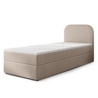 BOXBETT CERIA 90x200 cm mit Matratze und Topper - Beige - Beige, Holz/Textil (90/200cm) - MASSENO