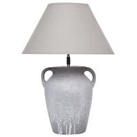TISCHLEUCHTE Grau/Beige Agefet - Beige/Grau, Keramik (35/35/49cm) - Beliani