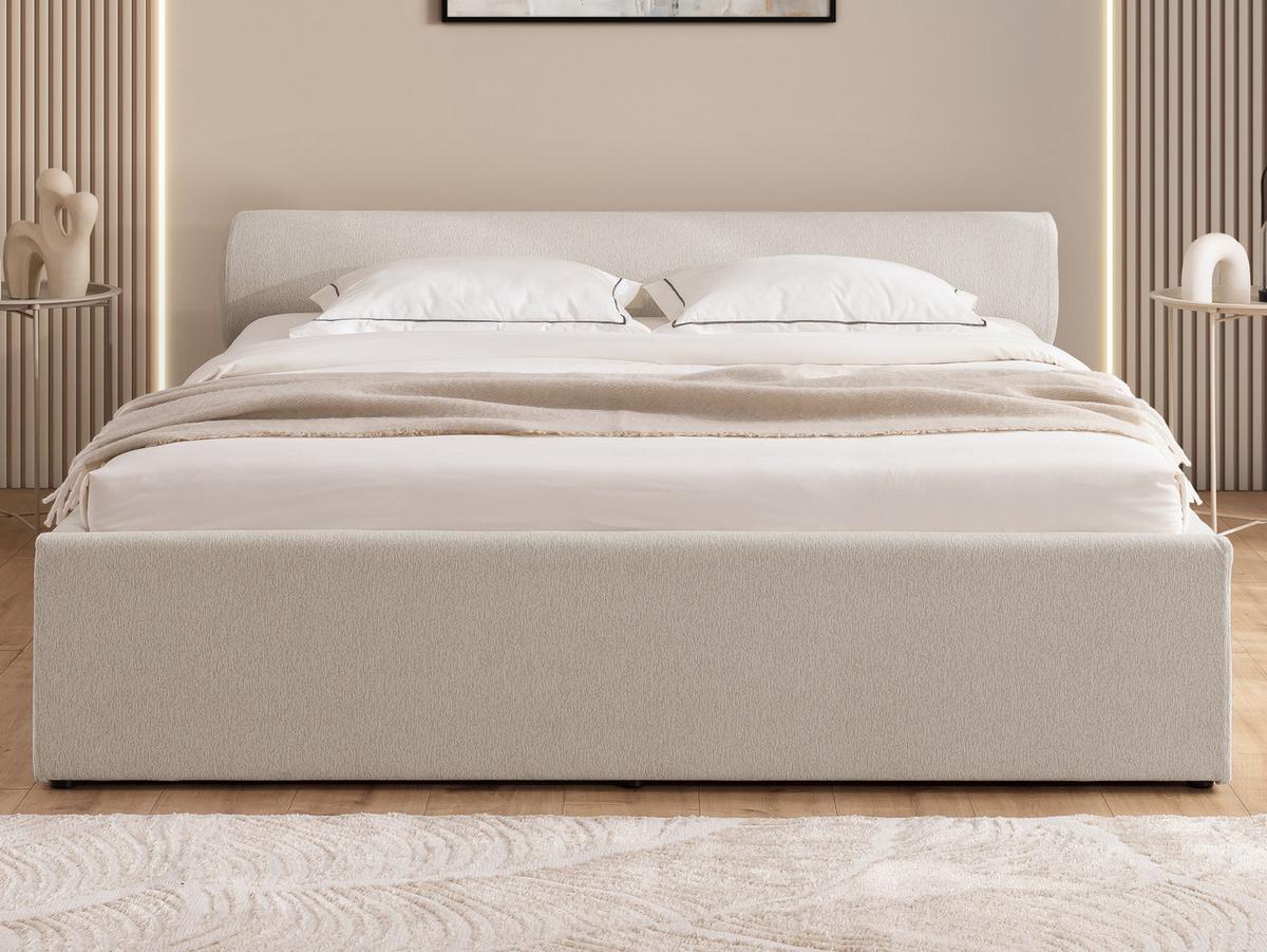POLSTERBETT 140/200 cm Josy im Designer-Look mit Bettkasten und Lattenrost aus Hellgrau Chenille-Stoff - Hellgrau/Schwarz, Holz/Kunststoff (140/200cm) - S-Style Möbel