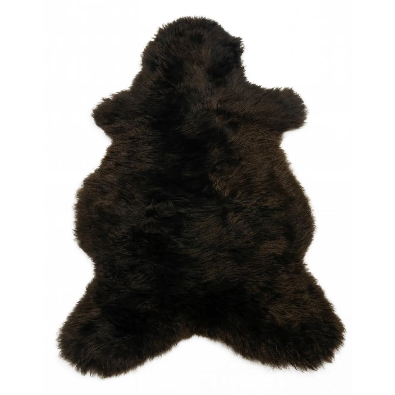 SCHAFFELL Öko Natur – Dunkelbraun, Weiche Wolle ca. 120 cm - Dunkelbraun, Fell (70/120cm) - Provellus