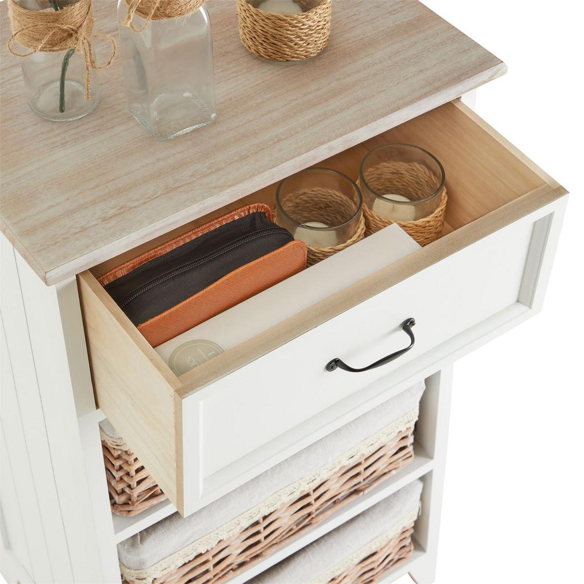 KOMMODE PROVENCE weiß - Weiß, Holz (42/80/31cm) - CARO-Möbel