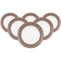 SPEISETELLER Liberty Pure Colors Cocoa Brown ø 27 cm 6er Set - Braun, Keramik (27.3cm) - Seltmann Weiden
