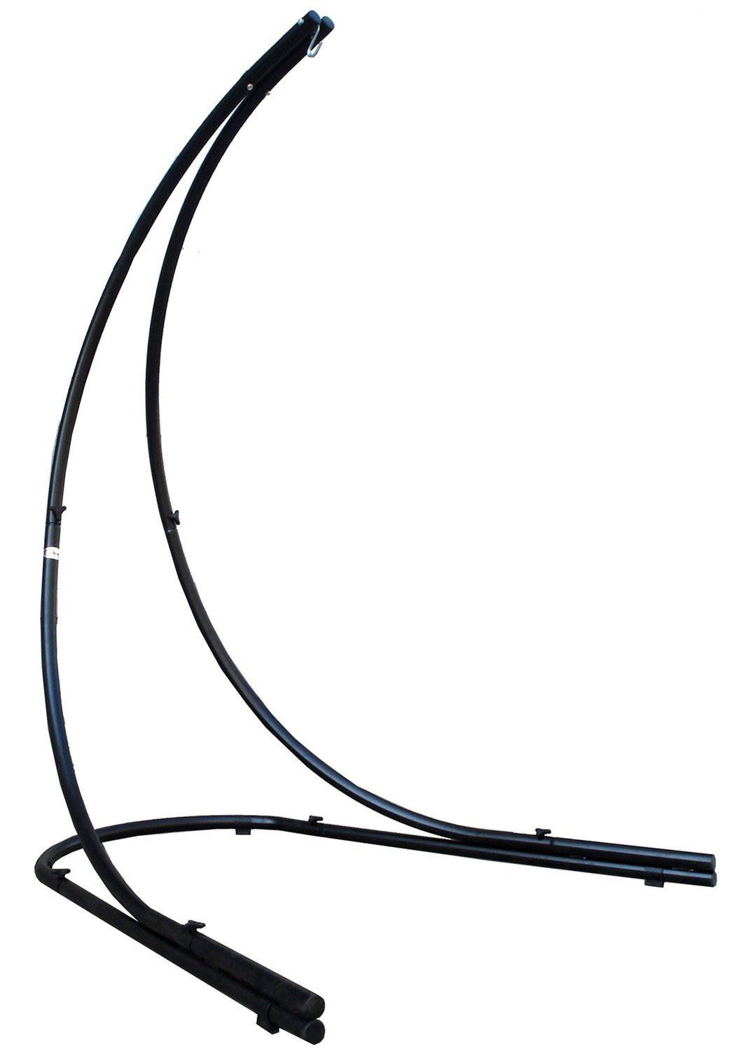 XL-HÄNGESESSELGESTELL, 210cm, bis 150kg, Schwarz - Schwarz, Metall (160/140/210cm) - Amanka
