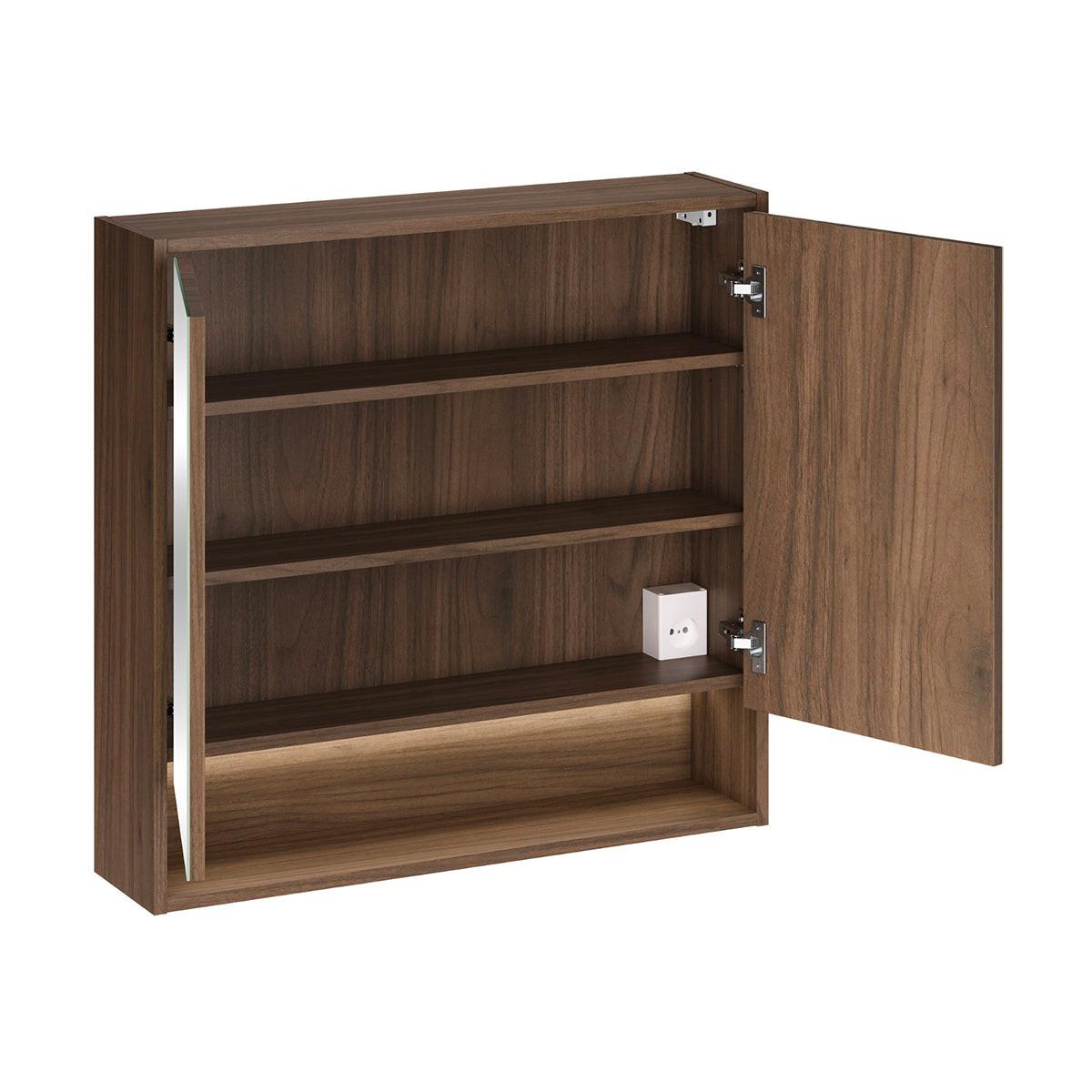 BADMÖBEL 80cm Edmé 2er-Set Dunkles Holz - Braun, Holzwerkstoff (80/52.2/46cm) - Petits-meubles
