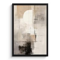 POSTER MIT RAHMEN Abstrakt - Kunst - Grau Bilder mit Rahmen 40x60 cm - Hellgrau, Papier (40/60cm) - MuchoWow