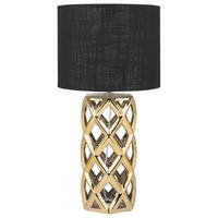 TISCHLAMPE Selja 35/35/71 cm - Schwarz, Keramik (35/35/71cm) - Beliani