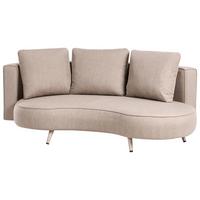 GARTENSOFA 3-Sitzer linksseitig Beige Parori - Beige, Textil (210/95/104cm) - Beliani