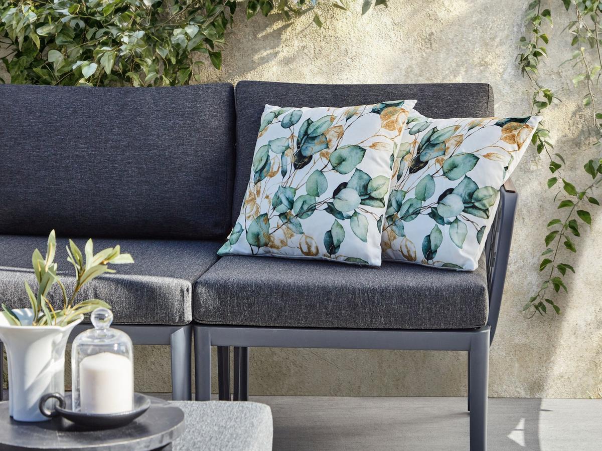 GARTENKISSEN 2er-Set Bunt 45/45 cm Glade - Goldfarben/Multicolor, Textil (45/12/45cm) - Beliani