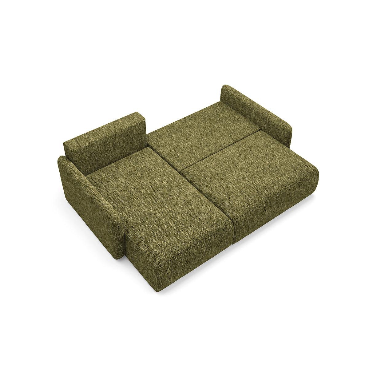 ECKSOFA Lazare 3 Sitzplätze Grün - Grün, Holz (217/148cm) - Petits-meubles