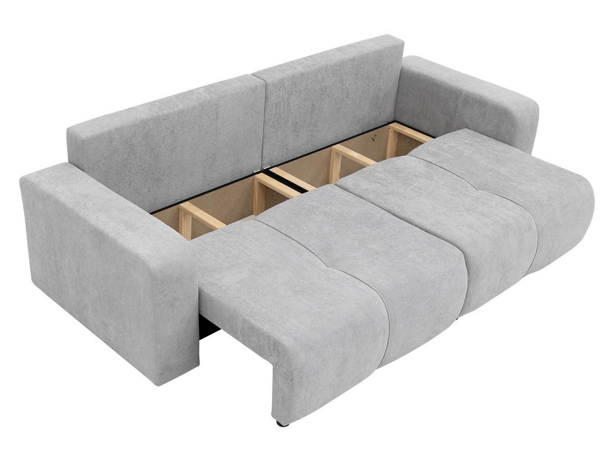 SCHLAFSOFA Furyn Boucle - Dunkelgrau/Schwarz, Holzwerkstoff/Kunststoff (248/82/92cm) - MIRJAN24