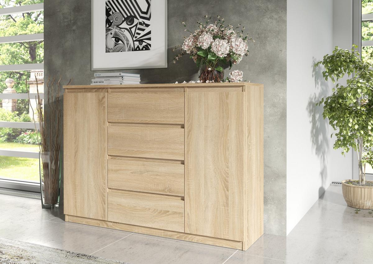 KOMMODE Sonoma 120/102/39 - Sonoma Eiche, Holzwerkstoff (120/102/39cm) - RAUMHIRSCH FURNITURE