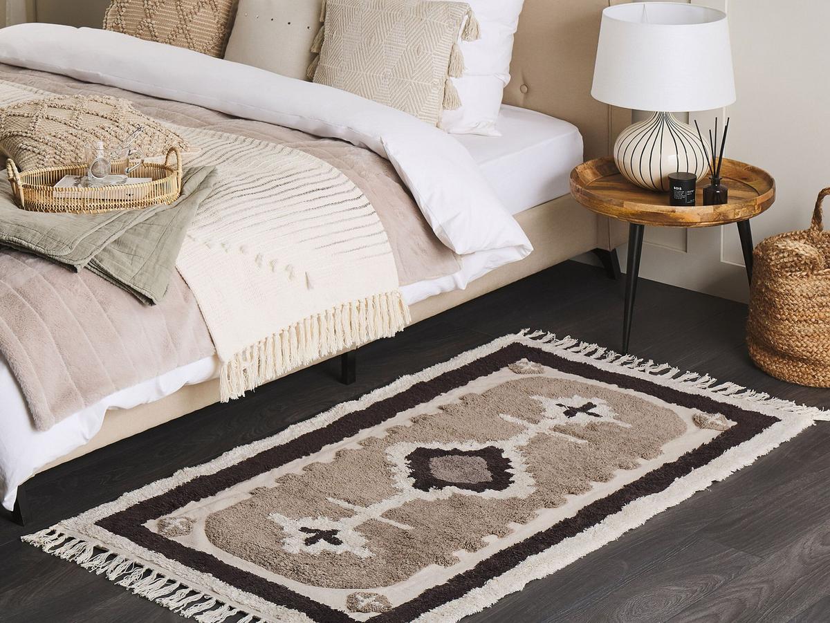 KURZFLOR-TEPPICH Geyve 150/80 cm - Beige, Textil (80/150cm) - Beliani