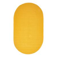 TEPPICH geflochten oval 110/170 cm - Currygelb, Textil (110/170cm) - Homescapes