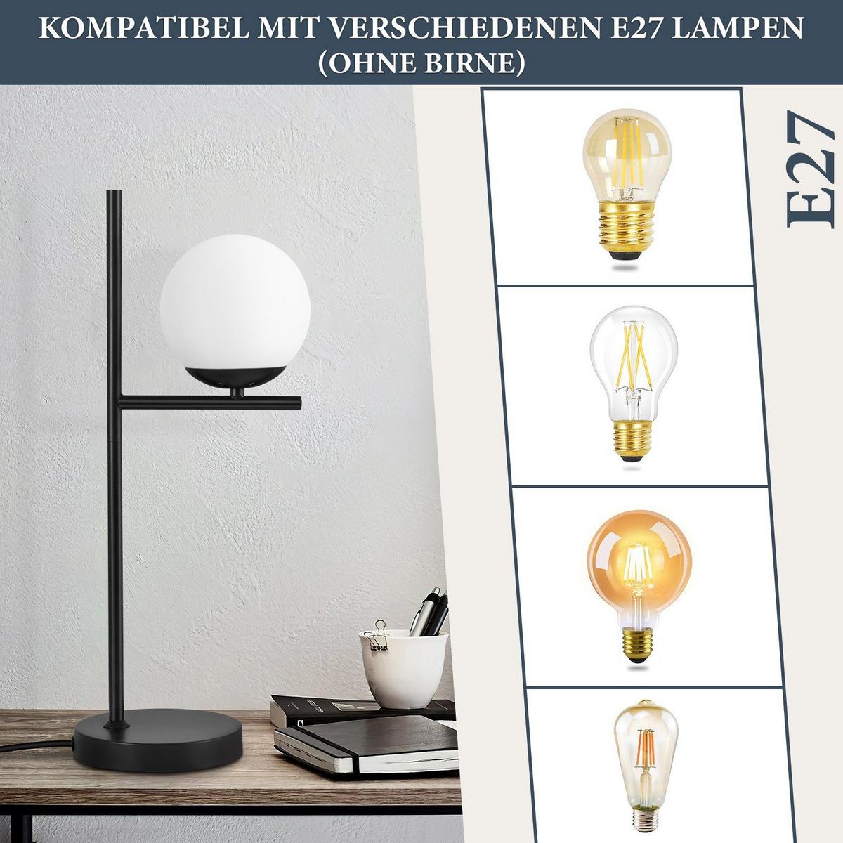 TISCHLEUCHTE Oase 22/22/50 cm - Schwarz, Metall (22/22/50cm) - Nettlife