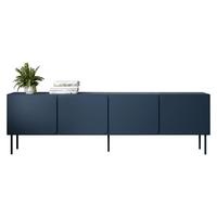 TV-LOWBOARD Rafael 200 4D - Blau, Holzwerkstoff/Metall (200/61/40cm) - MIRJAN24