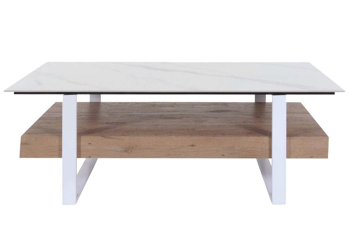 COUCHTISCH rechteck Weiß - Weiß, Holz (60/120/43cm) - MCW