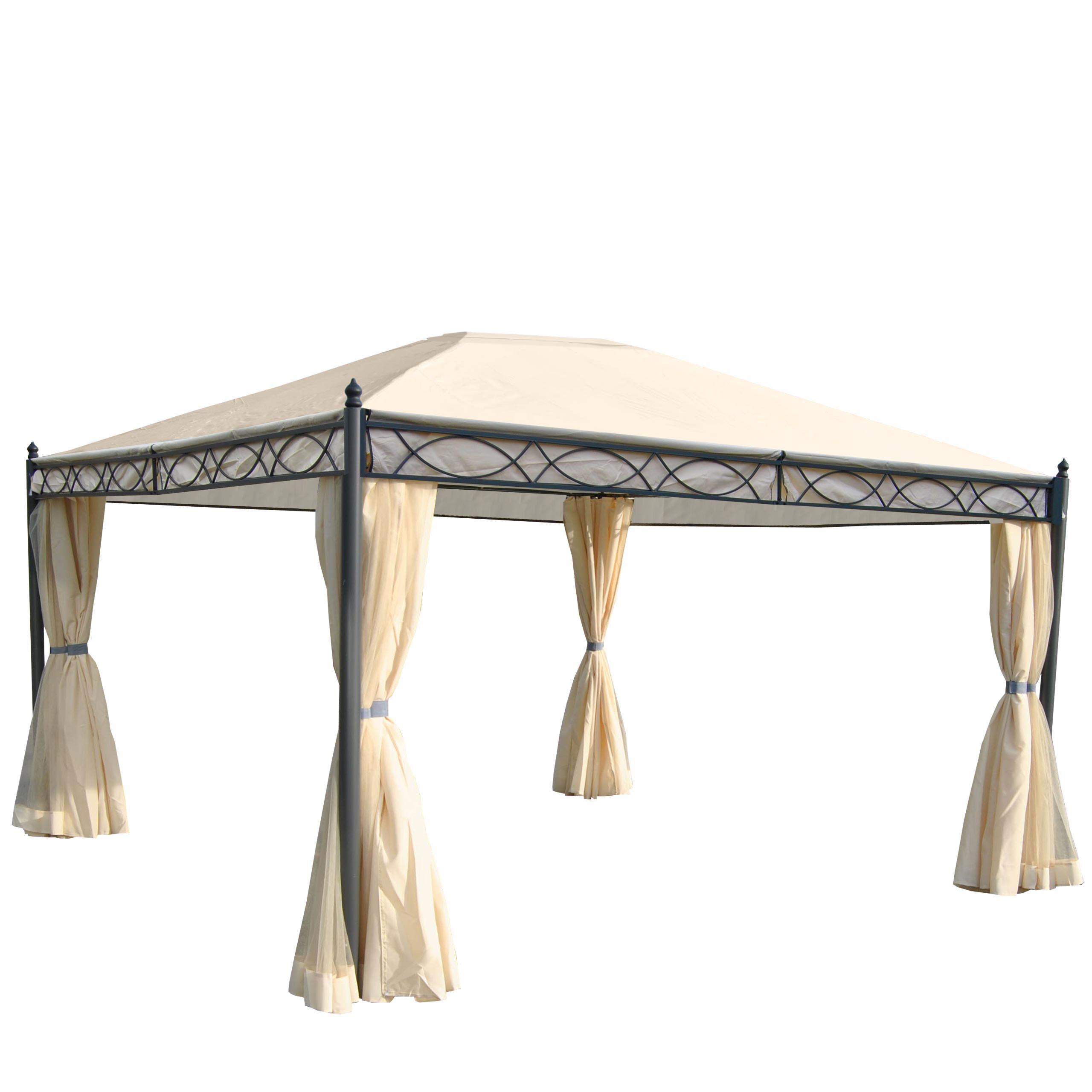 PERGOLA CALPE I Cremeweiß - Weiß, Metall (394/273/294cm) - MCW