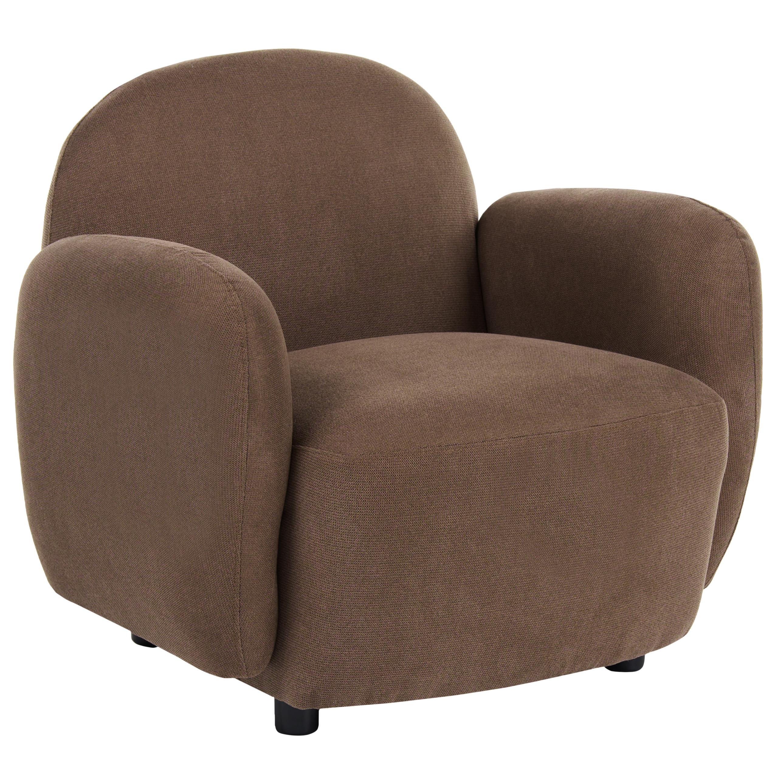 SESSEL Stoff Braun Jule - Schwarz/Braun, Kunststoff/Textil (89/77/82cm) - Beliani