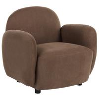 SESSEL Stoff Braun Jule - Schwarz/Braun, Kunststoff/Textil (89/77/82cm) - Beliani