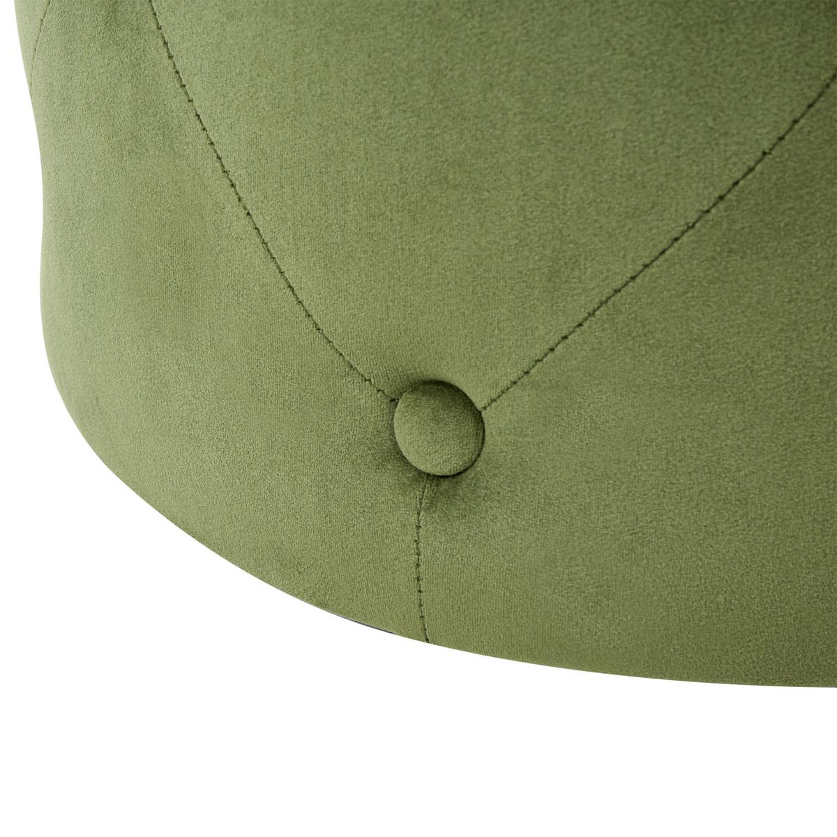 POUF Olivgrün Corolla - Grün, Textil (40/40/40cm) - Beliani