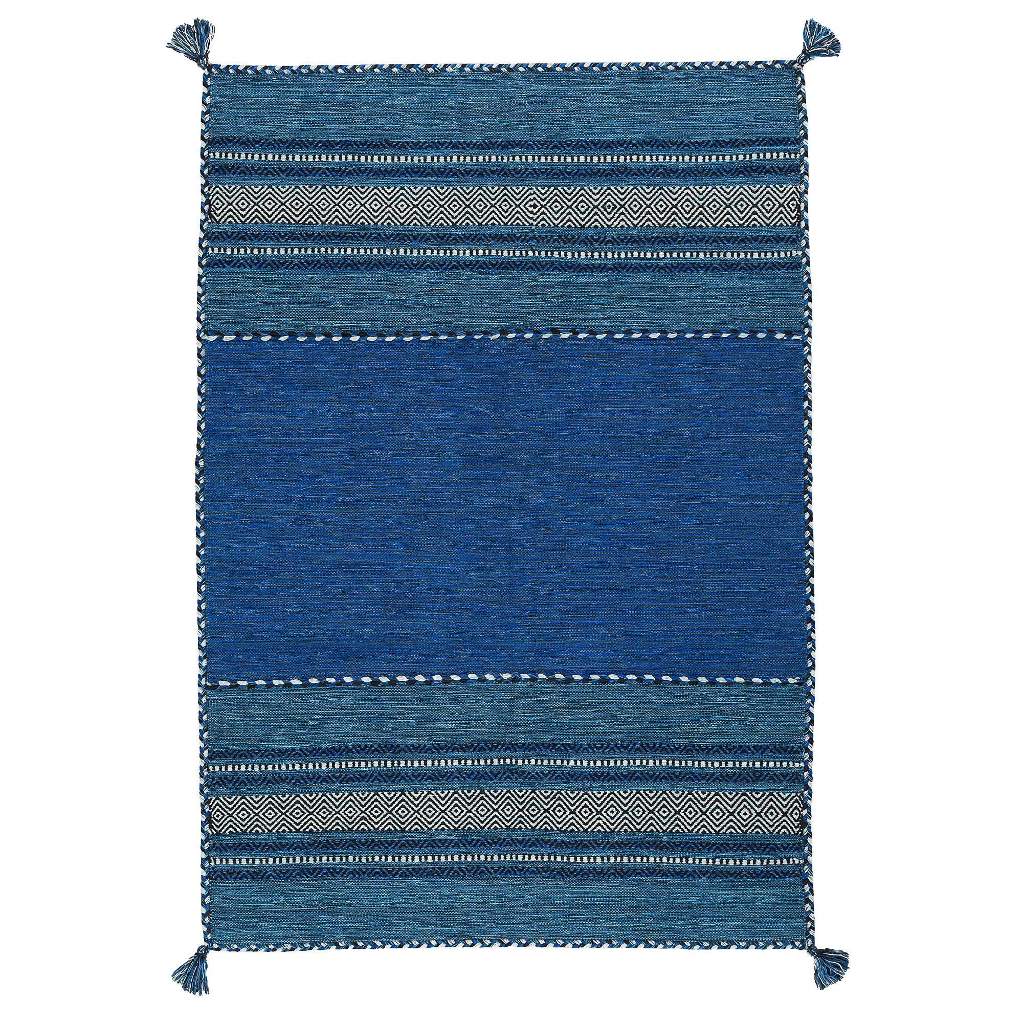 NATUR TEPPICH KELIM NAVARRO - Blau, Textil (200/300cm) - Pergamon
