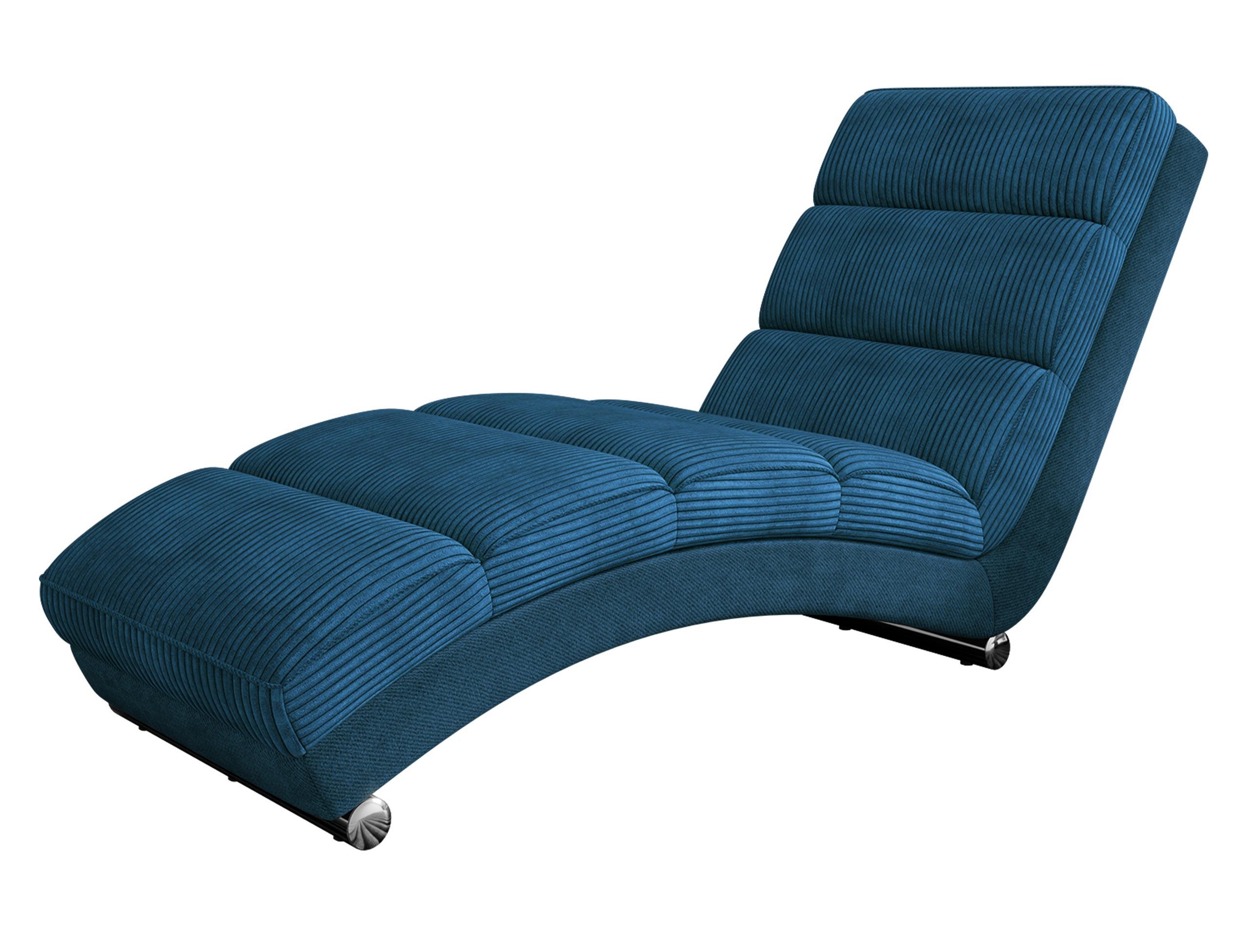 SESSEL Holiday Cord - Blau/Chromfarben, Holz (62/84/180cm) - MIRJAN24