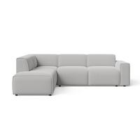 ECKSOFA Eluno Grau Links - Schwarz/Grau, Holz/Kunststoff (220/292cm) - Graingold