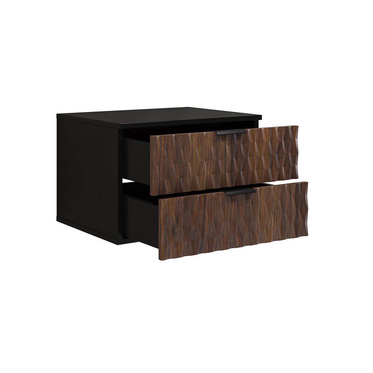 WASCHTISCHUNTERSCHRANK 63cm Nevia Holz und Schwarz - Schwarz, Holzwerkstoff (63/40/48cm) - Petits-meubles