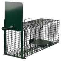 MOORLAND Safe 5001 – Lebendfalle 23 x 23 x 60 cm, grün, mit Handgriff - Grün, Holz (23/23/60cm) - Moorland