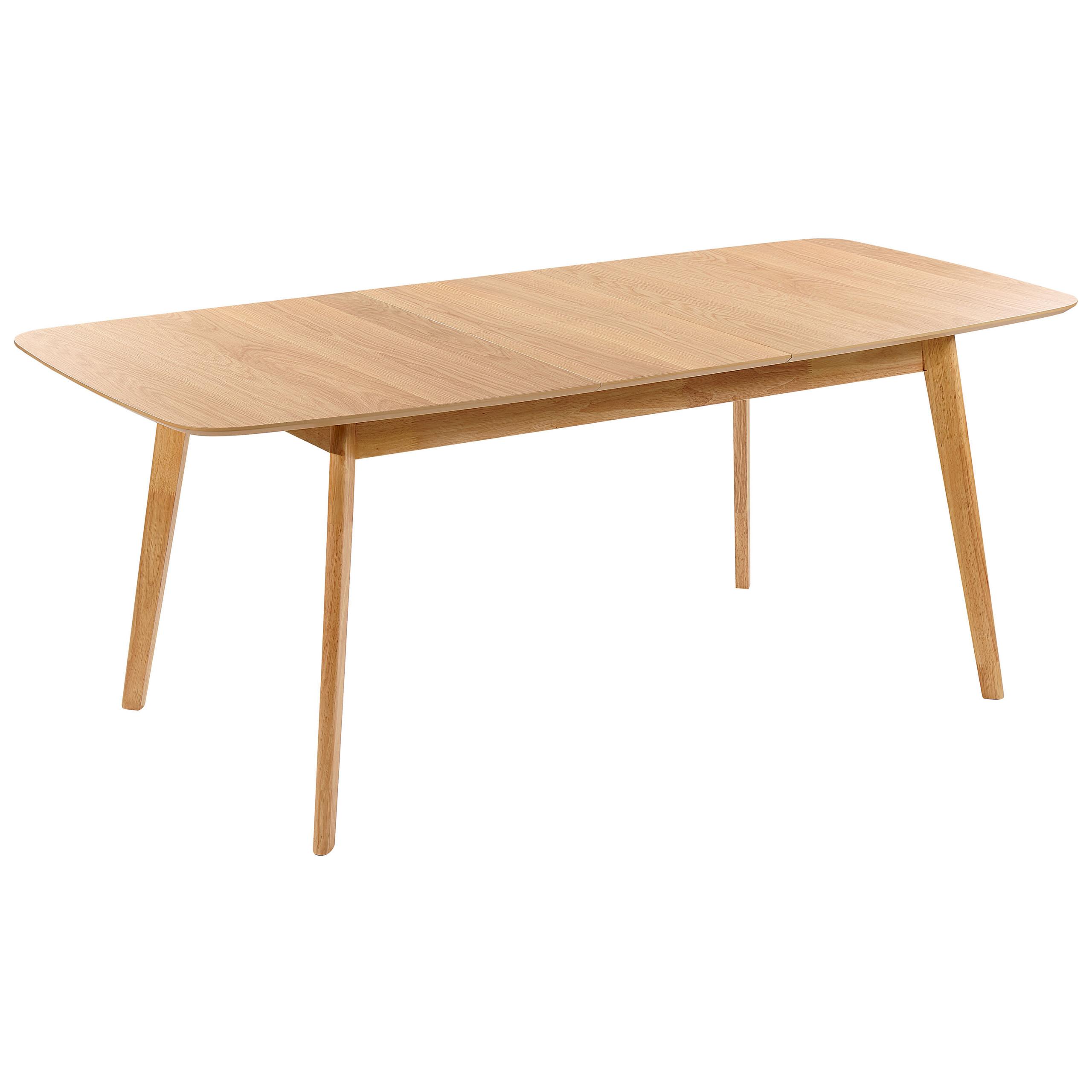 ESSTISCH 150-190/90/75 cm Hellbraun Rechteckig Madox - Hellbraun, Holzwerkstoff (190/90/75cm) - Beliani