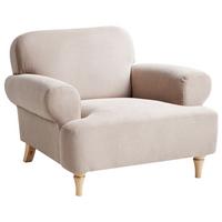 SESSEL Taupe Kiberg - Taupe/Braun, Textil (103/83/98cm) - Beliani