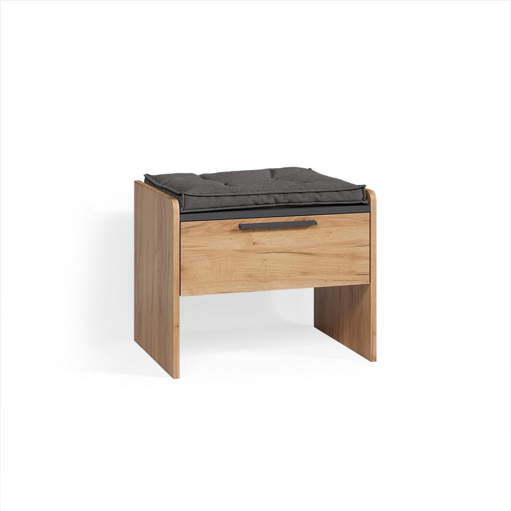 ESSZIMMERBANK Tiberio Sandeiche 53.5 x 41.1 cm mit 1 Schublade - Sonoma Eiche, Holzwerkstoff (53.5/45.5/41.1cm) - Livinity®