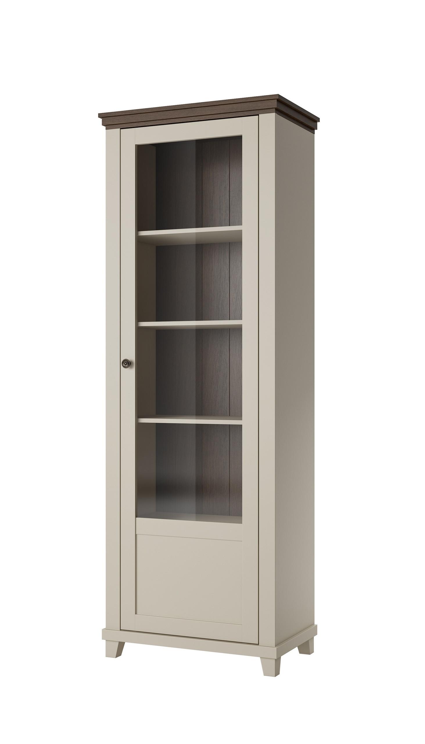 VITRINE EVANDRO 200 / 71 cm in Beige - Beige, Holzwerkstoff (71/200/42cm) - MASSENO