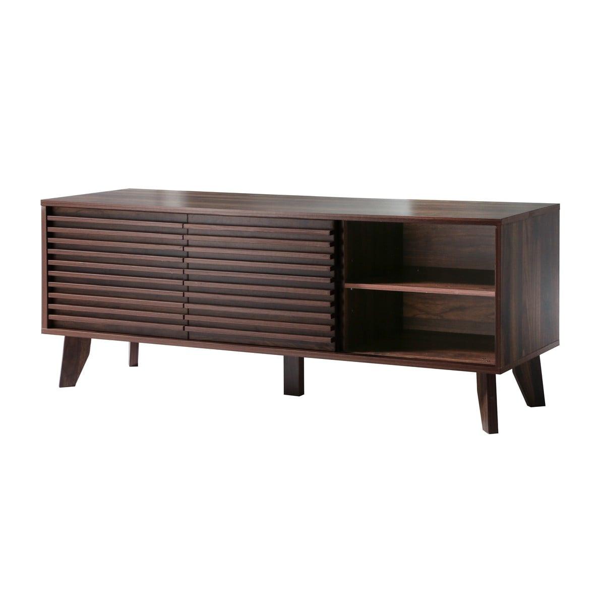 TV-MÖBEL mit Fronten in laminiertem Holz-Effekt fribourg 39/51,5/135 cm - Nussbaumfarben, Holzwerkstoff (135/51.5/47cm) - Calicosy