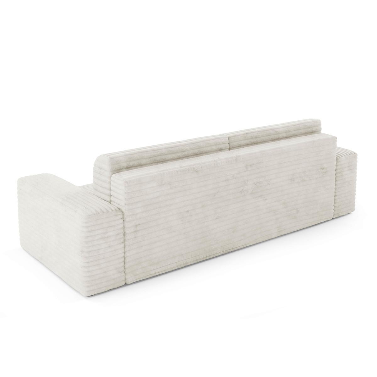 SOFA Fabio 3 Sitzplätze Weiß - Weiß, Holz (260/82/102cm) - Petits-meubles