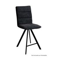 THEKENSTUHL drehbar (4er-Set) Devonne 47x109x60 Schwarz/Anthrazit - Anthrazit/Schwarz, Kunststoff (60/109/47cm) - 58aufmkessel