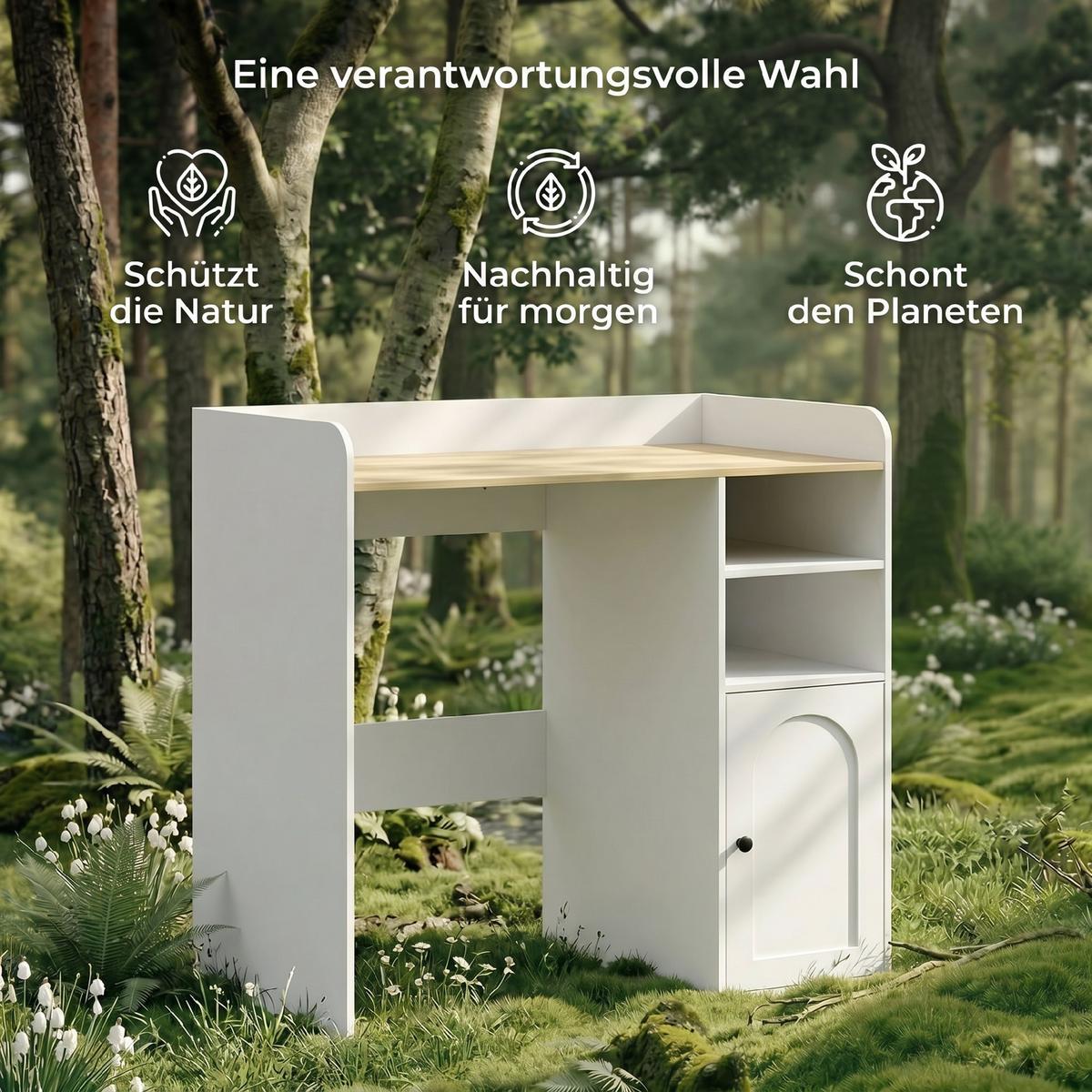 WASCHMASCHINENSCHRANK MDF Weiß Natur - Weiß, Holzwerkstoff (60/100/93.5cm) - HOMCOM