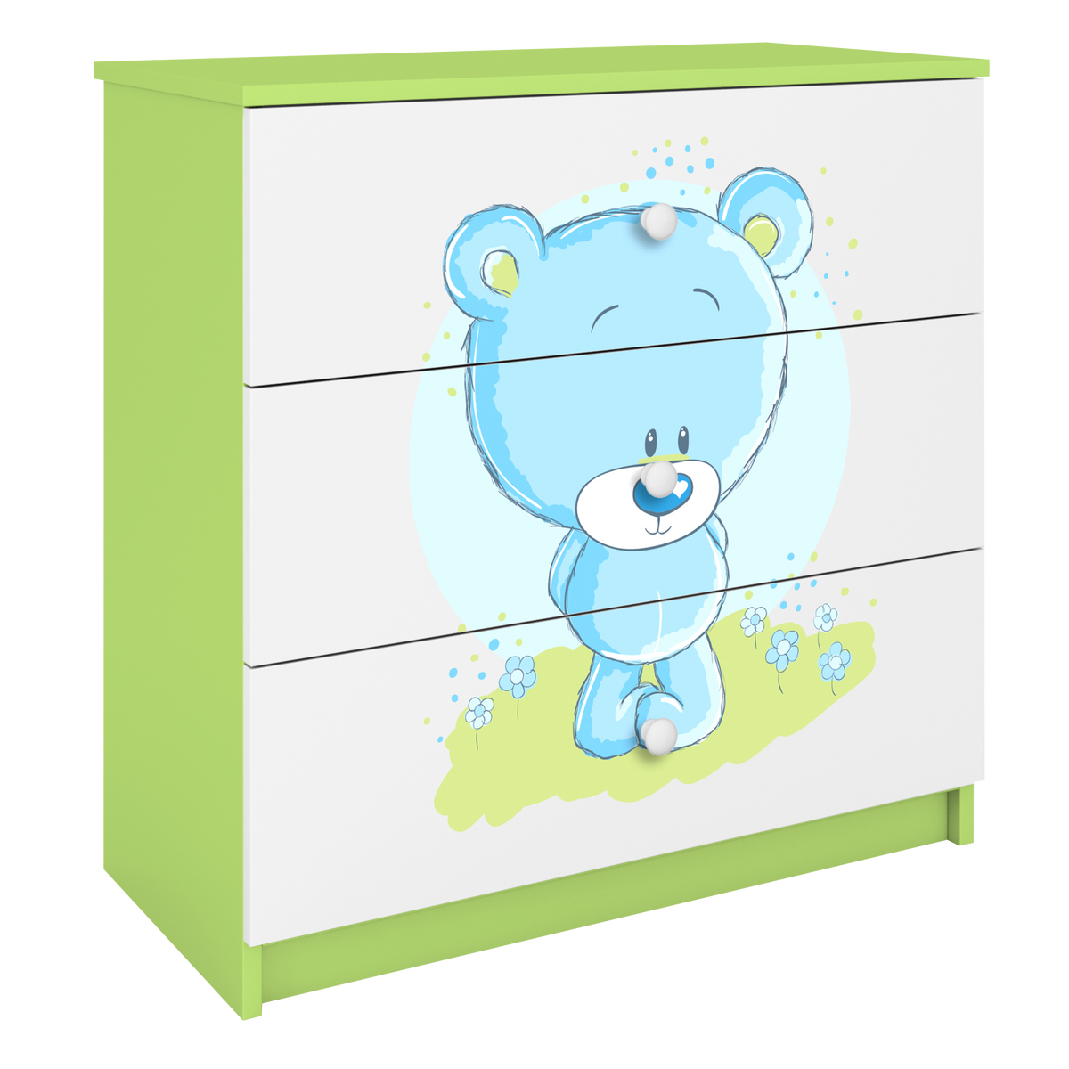 KOMMODE Babydreams Blaubär 81/81/41 - Grün, Holzwerkstoff (81/81/41cm) - RAUMHIRSCH FURNITURE