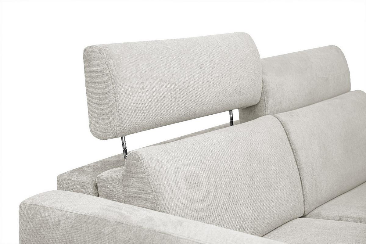 SOFA MEZO 3-Sitzer mit Schlaffunktion, ecru - Ecru/Schwarz, Holz/Textil (232/90/107cm) - Wozimo