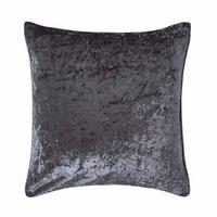 KISSENHÜLLE Pannesamt dunkelgrau 45/45 cm - Dunkelgrau, Textil (45/45cm) - Homescapes