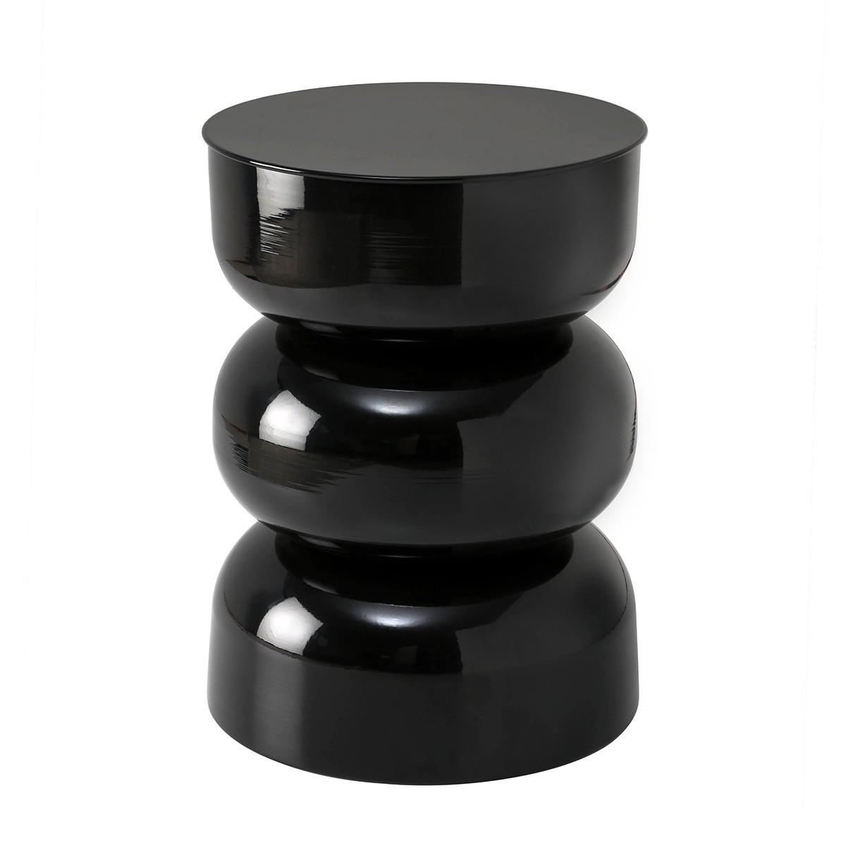 BEISTELLTISCH aus lackiertem Metall 36/50/36 cm - Schwarz, Metall (41/36/50cm) - Calicosy