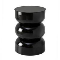 BEISTELLTISCH aus lackiertem Metall 36/50/36 cm - Schwarz, Metall (41/36/50cm) - Calicosy